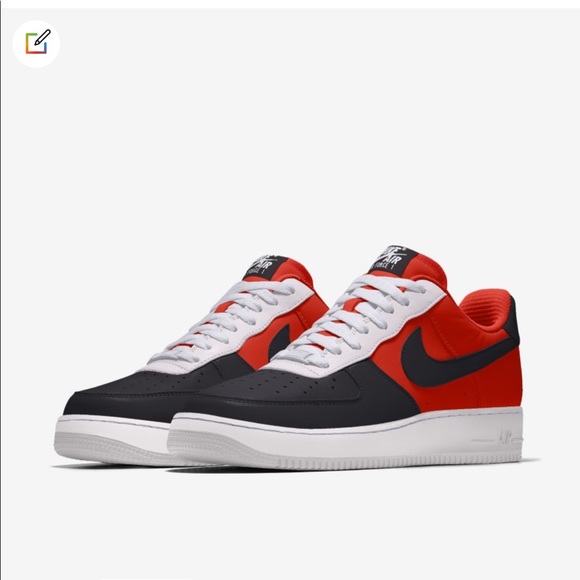 Custom red,black,white Nike airforces size 7.5 in youth - Picture 2 of 3